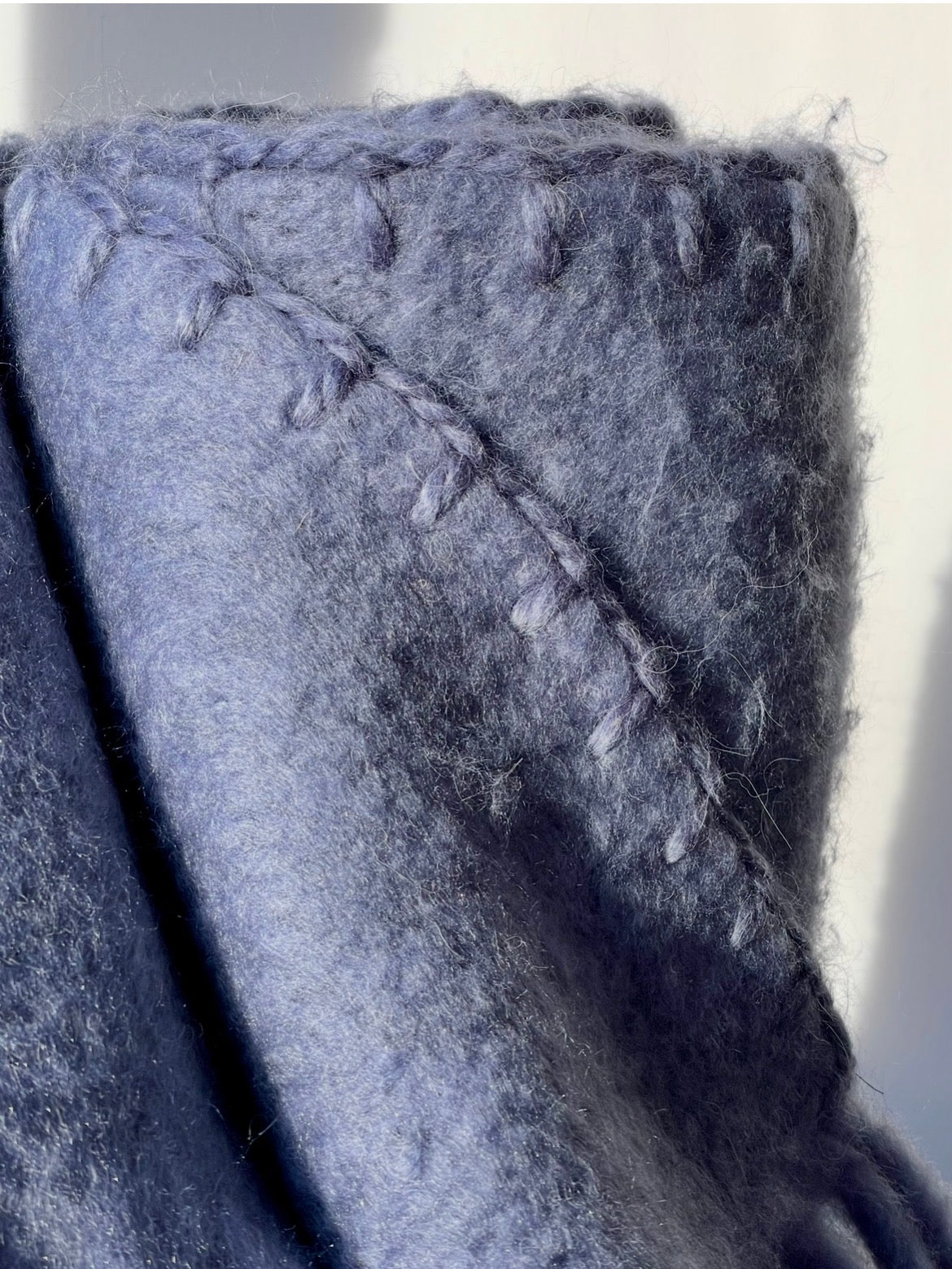 Plaid met feston en franjes