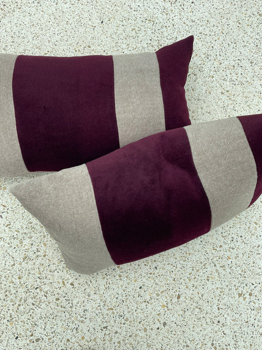 Alpaca Burgundy stripe